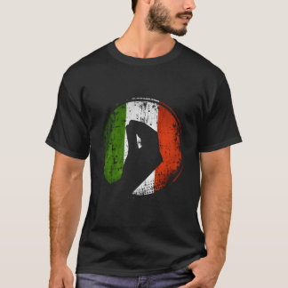 T-shirt Drapeau Italien Avec Pointy Gesture À La Main Cape