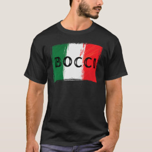 T-shirt Drapeau Italien Bocci Bocce Ball Grunge