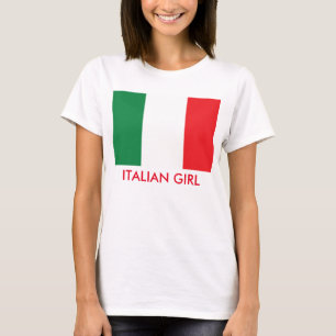 T-shirt Drapeau italien de fille