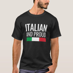 T-shirt Drapeau Italien Et Fière Italie