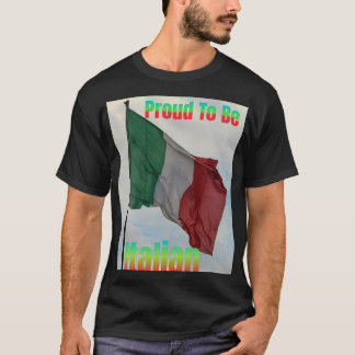 T-shirt Drapeau Italien Fier D'Être