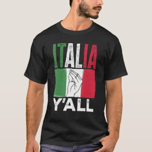 T-shirt Drapeau italien Italia Y'all Italie