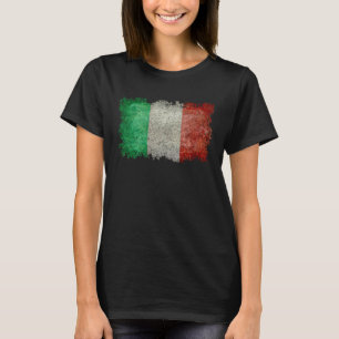 T-shirt Drapeau italien Italie avec un look défoncé