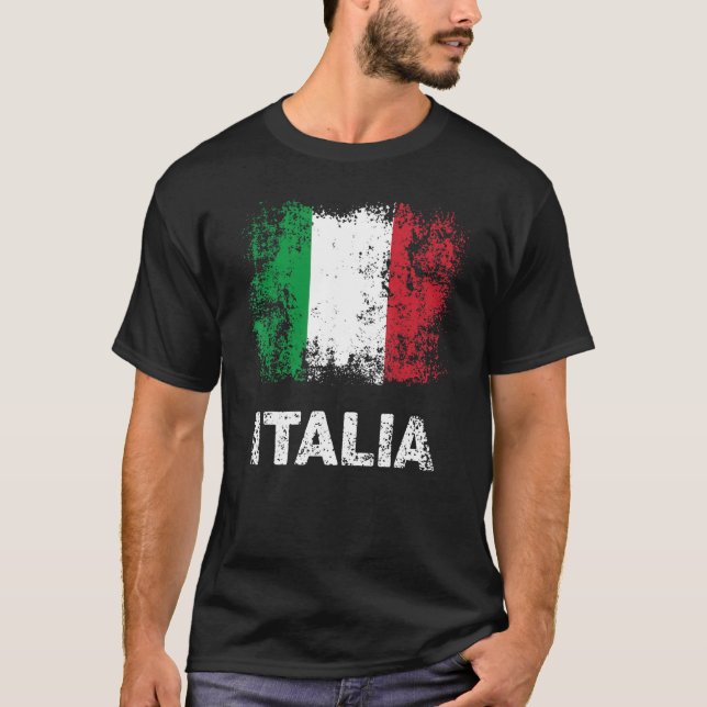 T-shirt Drapeau italien Italie Patriotique Italia (Devant)