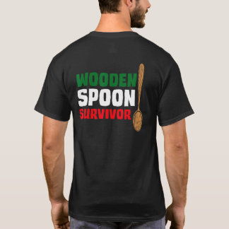 T-shirt Drapeau italien survivant en cuillère en bois