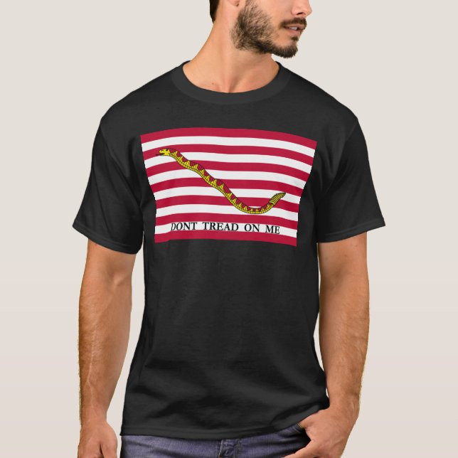 T-shirt Drapeau Jack de la marine - Ne pas me taper (Devant)