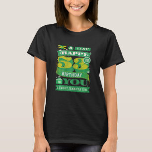 T-shirt Drapeau jamaïcain 53e anniversaire des femmes 53 a