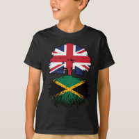 drapeau jamaïcain britannique des racines d'arbre