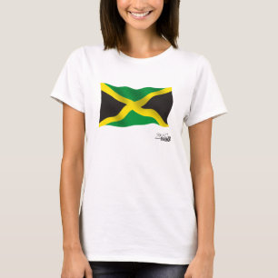 T-shirt Drapeau jamaïcain de ondulation