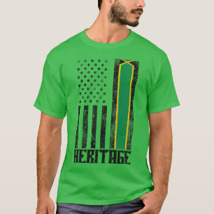 T-shirt drapeau jamaïcain du patrimoine en détresse
