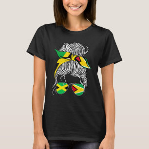 T-shirt Drapeau Jamaïcain Femmes cultivées Guyana Fille Pa