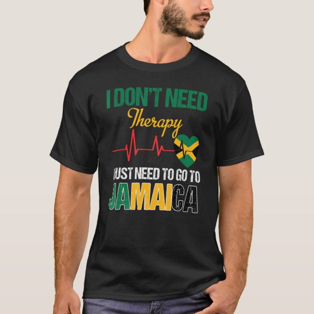 T-shirt Drapeau jamaïcain I Jamaïque Drapeau I Vacances Ja (Devant)