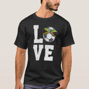 T-shirt Drapeau jamaïcain jamaïcain de l'amour du football