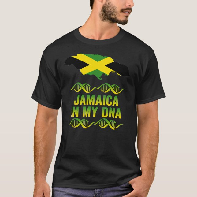 T-shirt Drapeau jamaïcain Jamaïque C'est dans mon ADN Homm (Devant)