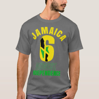 T-shirt Drapeau Jamaïque vintage 6 août Jour de l'Indépend