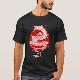 T-shirt Drapeau japonais Dragon Japon