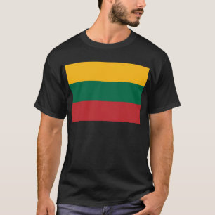 T-shirt Drapeau jaune vert et rouge de Lituanie