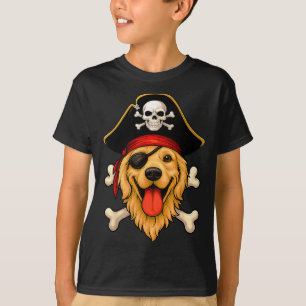 T-shirt Drapeau Jolly Roger de pirate de chien Retriever d