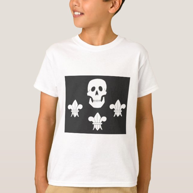 T-SHIRT DRAPEAU JOLLY ROGER ET TROIS LIEUX (Devant)