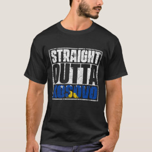 T-shirt Drapeau Juste À La Sortie Du Kosovo