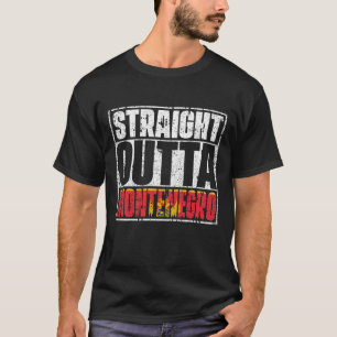 T-shirt Drapeau Juste En Dehors Du Monténégro