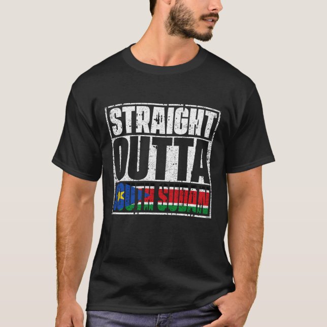 T-shirt Drapeau Juste En Dehors Du Sud Soudan (Devant)