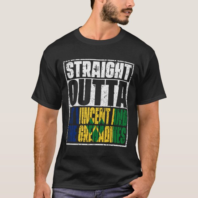 T-shirt Drapeau juste en face de Saint-Vincent-et-les Gren (Devant)