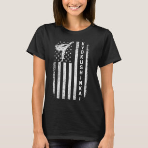 T-shirt Drapeau Karate Usa Kyokushinkai Kyokushin Dojo tra