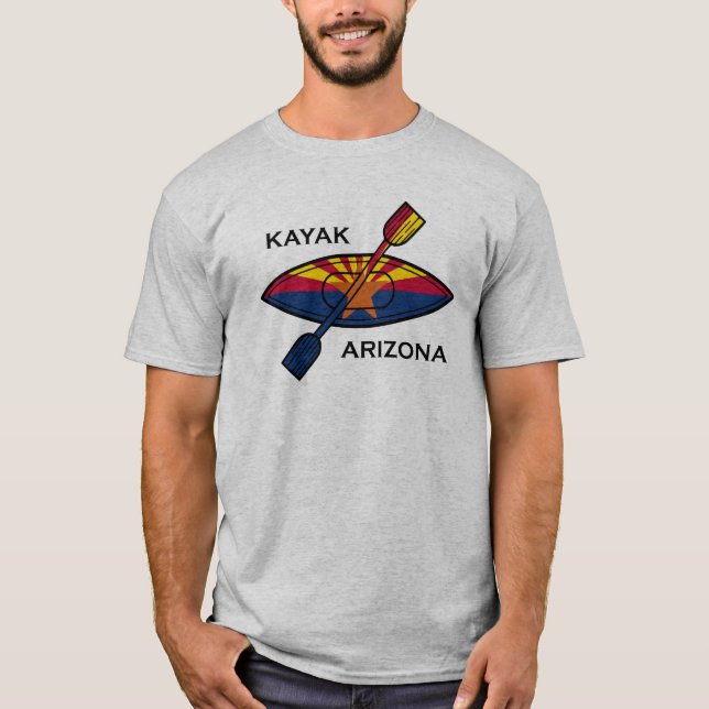 T-shirt Drapeau Kayak Arizona (Devant)