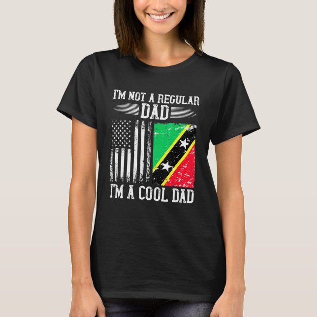 T-shirt Drapeau Kittio-Américain Racine Saint-Kitts-Et-Nev (Devant)