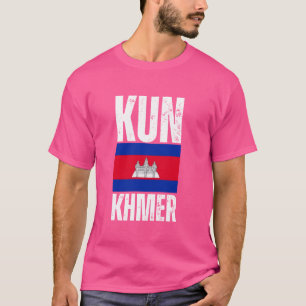T-shirt Drapeau Kun Khmer Cambodge Vintage