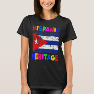 T-shirt Drapeau latino-cubain du Mois du patrimoine hispan