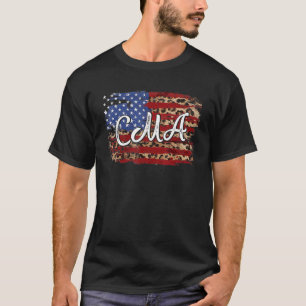 T-shirt Drapeau Léopard Américain Cma Nurse Patriotique 4e