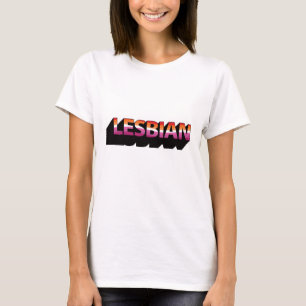 T-shirt Drapeau lesbien 3D