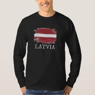 T-shirt Drapeau Lettonie