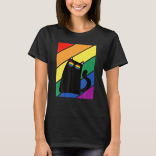 T-shirt Drapeau LGBQ Mois Gay pride Rainbow Cat avec LGB G