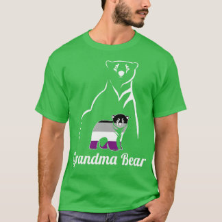 T-shirt Drapeau LGBT Asexué Grandma Bear Ace Pride