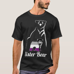 T-shirt Drapeau LGBT Asexuée Sister Bear Ace Pride