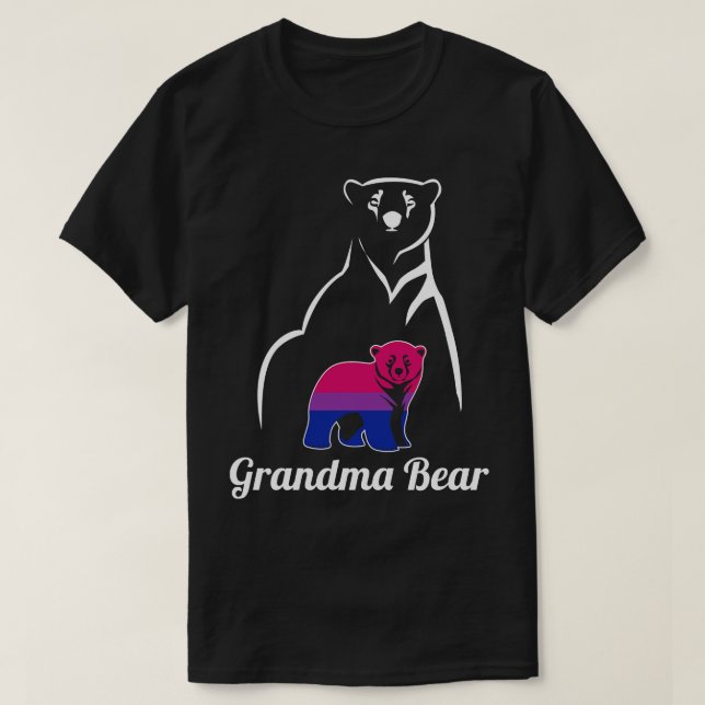 T-shirt Drapeau LGBT Bisexual Grand-mère Bear Bi Pride (Design devant)