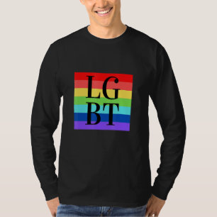 T-shirt Drapeau Lgbt Fierté Gay Transgenre Lesbienne Bisex