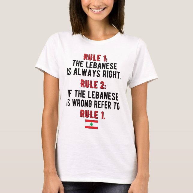 T-shirt Drapeau libanais des Rois Libanaises Patrimoine Li (Devant)