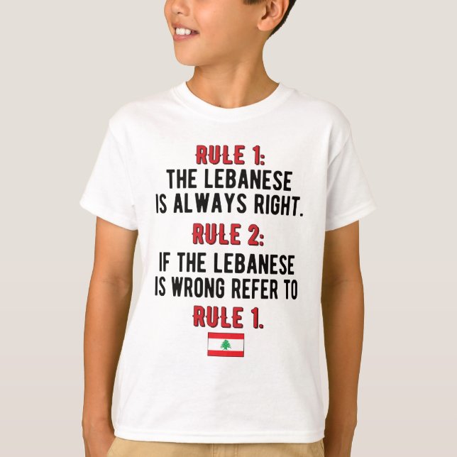 T-shirt Drapeau libanais des Rois Libanaises Patrimoine Li (Devant)