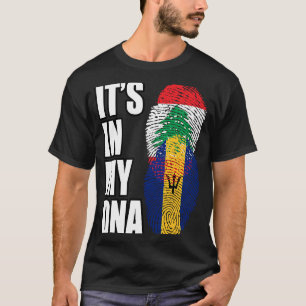 T-shirt Drapeau Libanais Et Barbadien Du Patrimoine De L'A