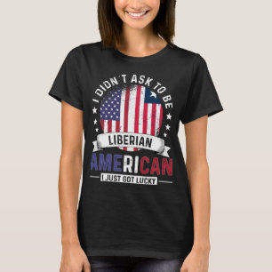 T-shirt Drapeau libérien américain Fierté Libéria