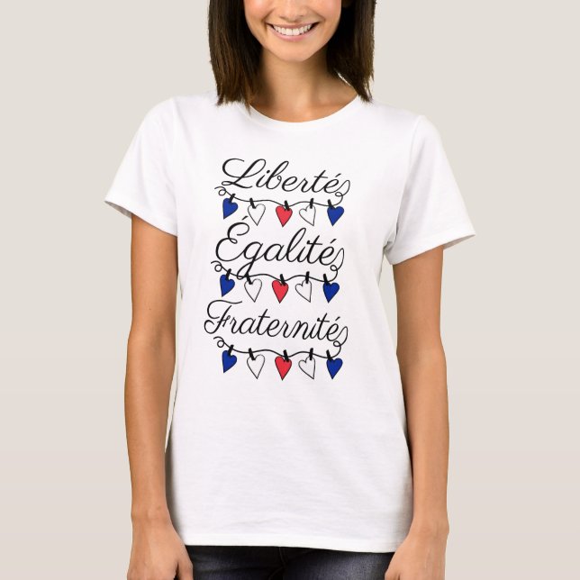 T-shirt Drapeau Liberté Egaliteé Fraternité Bund (Devant)