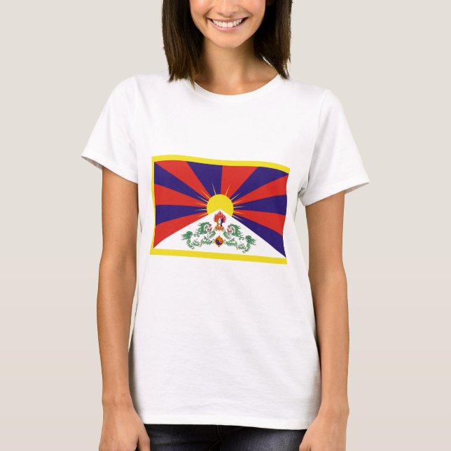 T-shirt Drapeau libre du Thibet (Devant)