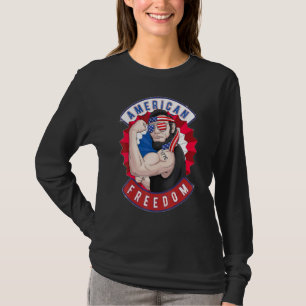 T-shirt Drapeau Lincoln Abraham 4 juillet Patriotique Amér