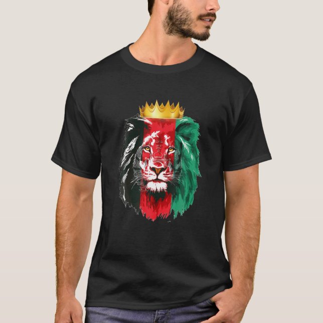 T-shirt Drapeau Lion Free Afghanistan (Devant)