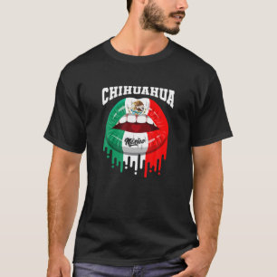 T-shirt Drapeau Lips Kiss Chihuahua Mexique
