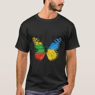 T-shirt Drapeau Lituanien Ukrainien Papillon Lituanie Ukra